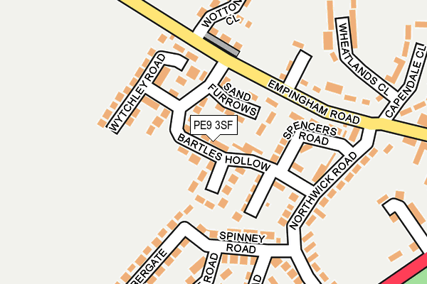 PE9 3SF map - OS OpenMap – Local (Ordnance Survey)