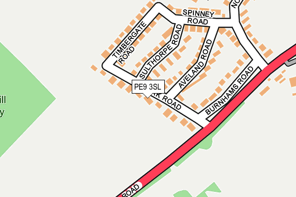 PE9 3SL map - OS OpenMap – Local (Ordnance Survey)