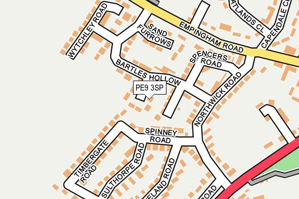 PE9 3SP map - OS OpenMap – Local (Ordnance Survey)