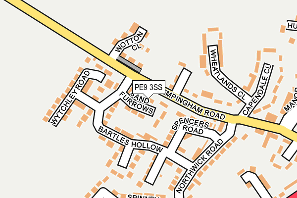 PE9 3SS map - OS OpenMap – Local (Ordnance Survey)