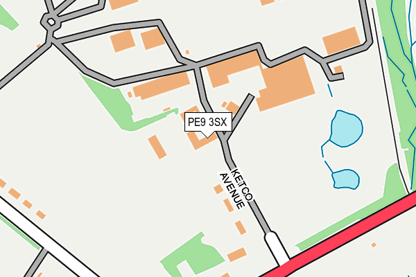 PE9 3SX map - OS OpenMap – Local (Ordnance Survey)