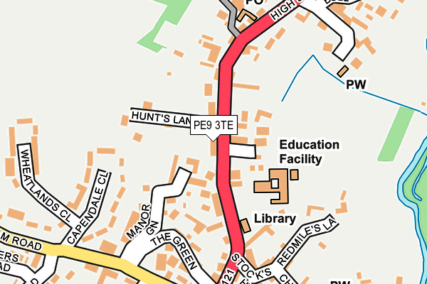 PE9 3TE map - OS OpenMap – Local (Ordnance Survey)