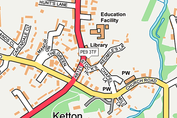 PE9 3TF map - OS OpenMap – Local (Ordnance Survey)