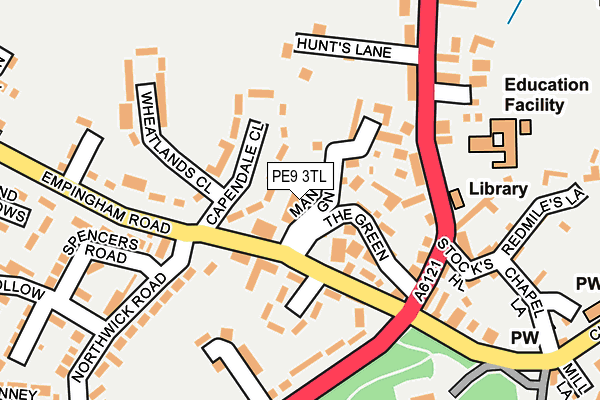 PE9 3TL map - OS OpenMap – Local (Ordnance Survey)