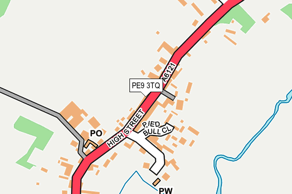 PE9 3TQ map - OS OpenMap – Local (Ordnance Survey)