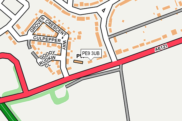 PE9 3UB map - OS OpenMap – Local (Ordnance Survey)