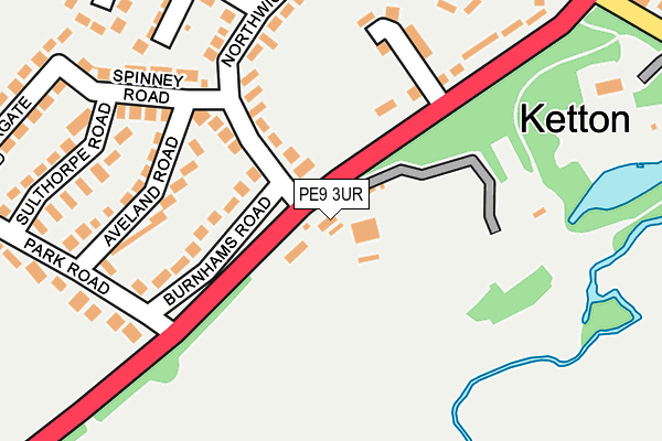 PE9 3UR map - OS OpenMap – Local (Ordnance Survey)