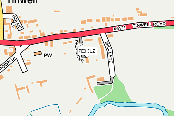 PE9 3UZ map - OS OpenMap – Local (Ordnance Survey)