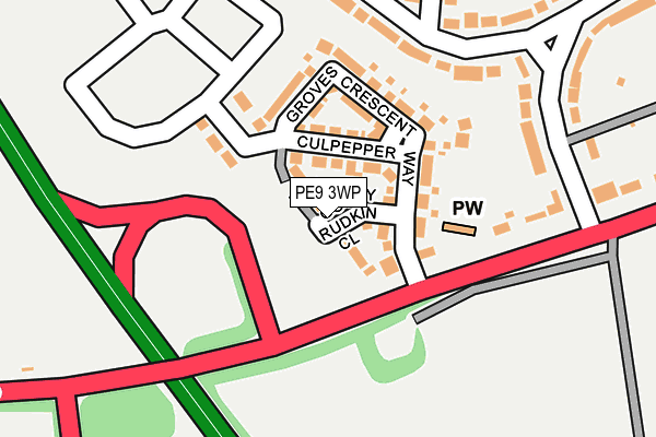 PE9 3WP map - OS OpenMap – Local (Ordnance Survey)