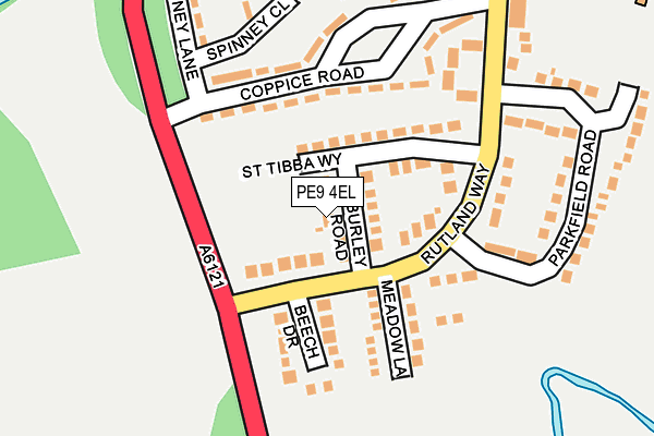 PE9 4EL map - OS OpenMap – Local (Ordnance Survey)