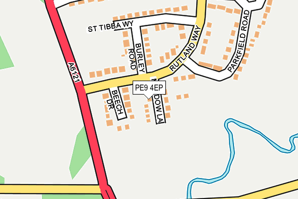 PE9 4EP map - OS OpenMap – Local (Ordnance Survey)