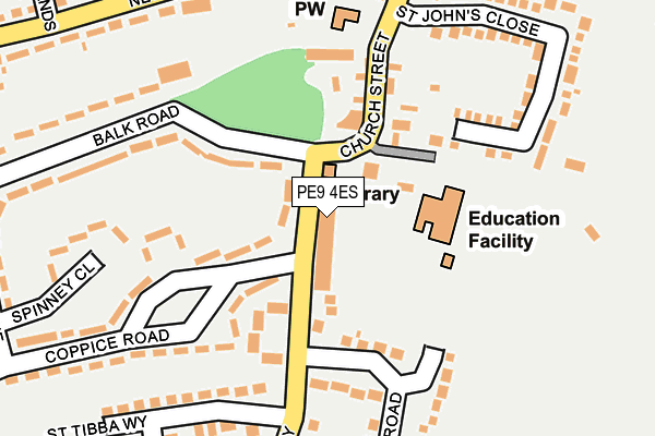 PE9 4ES map - OS OpenMap – Local (Ordnance Survey)