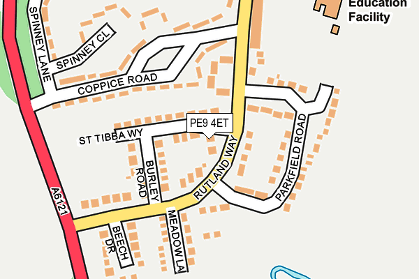 PE9 4ET map - OS OpenMap – Local (Ordnance Survey)