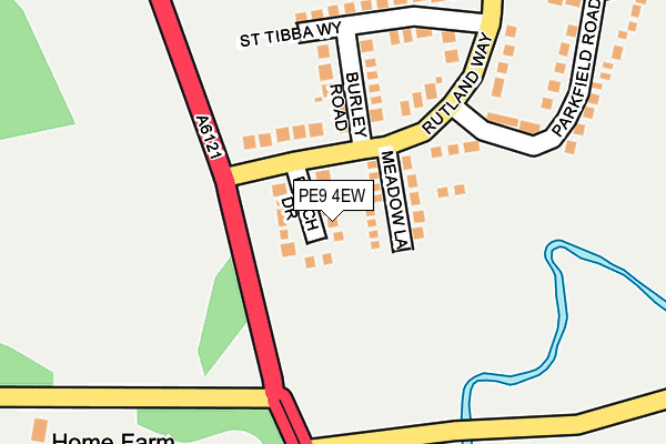 PE9 4EW map - OS OpenMap – Local (Ordnance Survey)