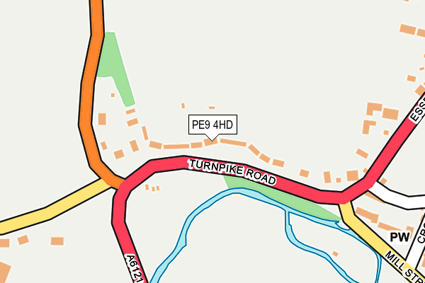 PE9 4HD map - OS OpenMap – Local (Ordnance Survey)