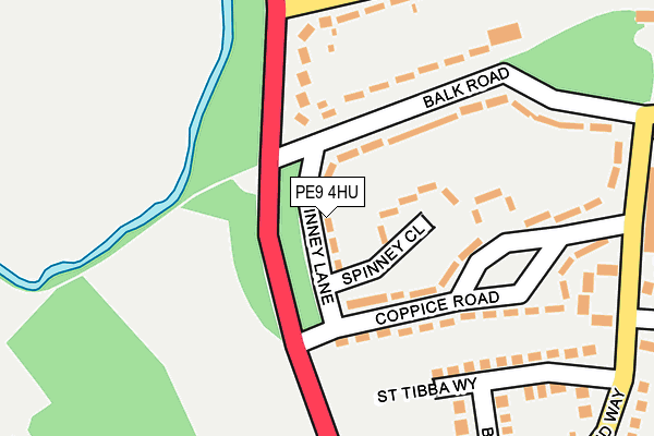 PE9 4HU map - OS OpenMap – Local (Ordnance Survey)