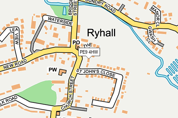 PE9 4HW map - OS OpenMap – Local (Ordnance Survey)