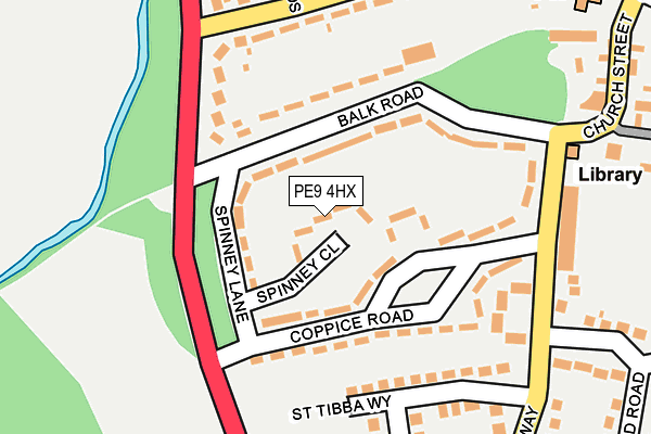 PE9 4HX map - OS OpenMap – Local (Ordnance Survey)