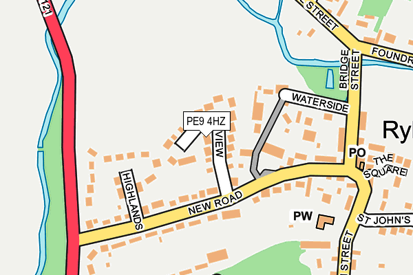 PE9 4HZ map - OS OpenMap – Local (Ordnance Survey)
