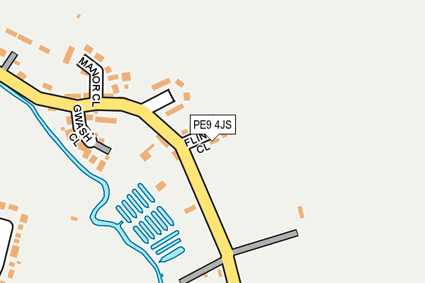 PE9 4JS map - OS OpenMap – Local (Ordnance Survey)