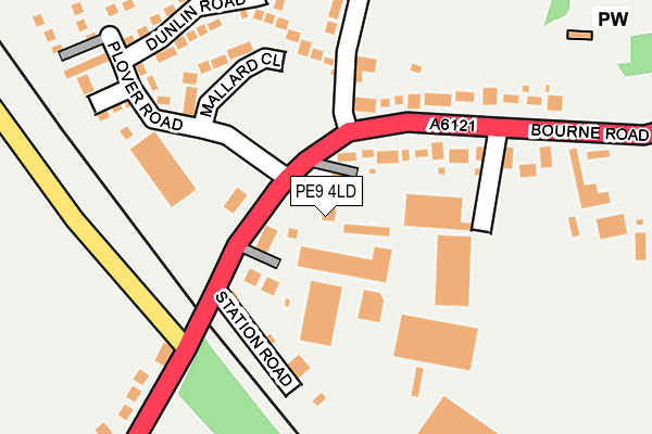 PE9 4LD map - OS OpenMap – Local (Ordnance Survey)