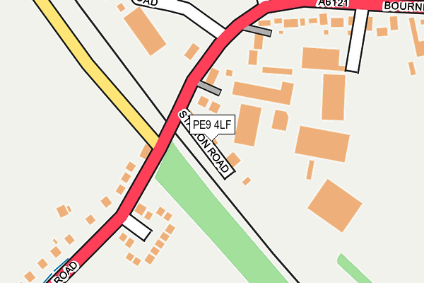 PE9 4LF map - OS OpenMap – Local (Ordnance Survey)