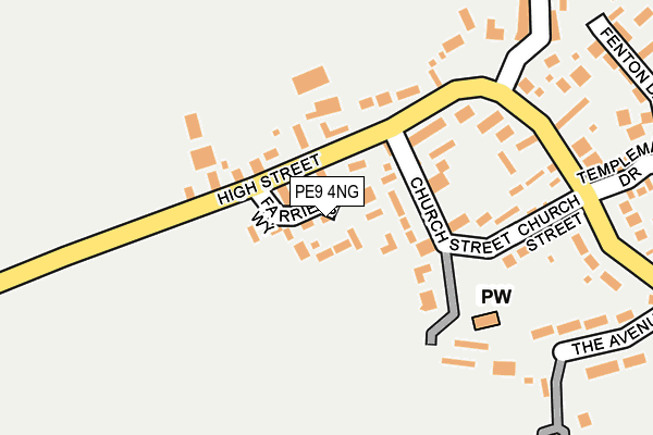 PE9 4NG map - OS OpenMap – Local (Ordnance Survey)
