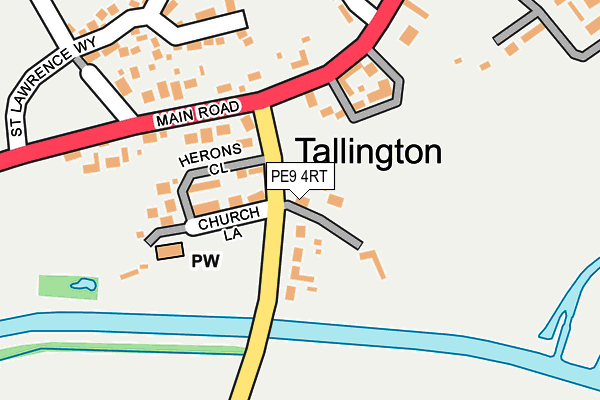 PE9 4RT map - OS OpenMap – Local (Ordnance Survey)