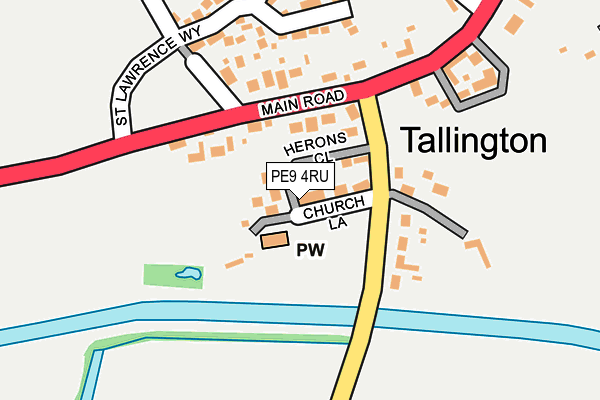 PE9 4RU map - OS OpenMap – Local (Ordnance Survey)