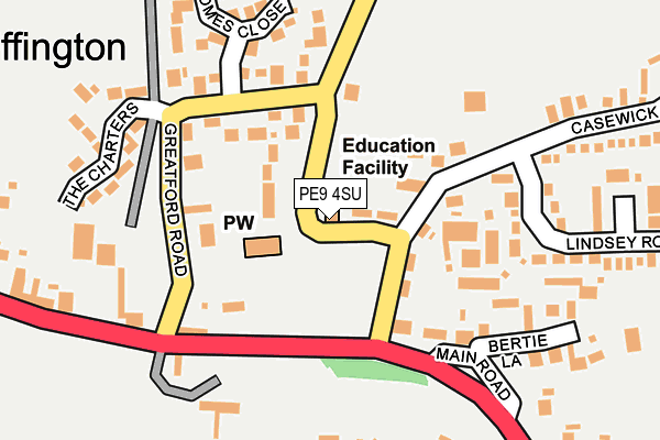 PE9 4SU map - OS OpenMap – Local (Ordnance Survey)