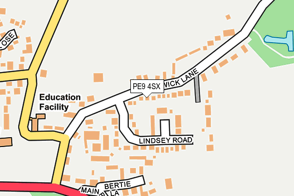 PE9 4SX map - OS OpenMap – Local (Ordnance Survey)