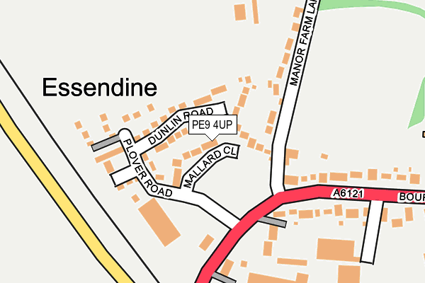 PE9 4UP map - OS OpenMap – Local (Ordnance Survey)