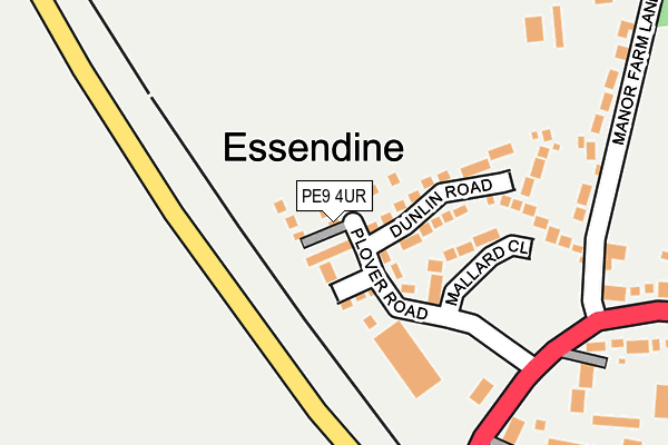 PE9 4UR map - OS OpenMap – Local (Ordnance Survey)