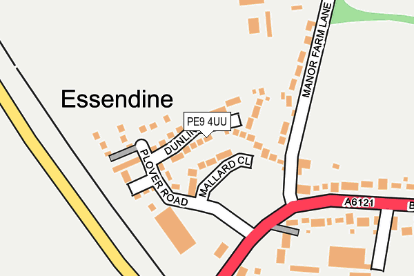 PE9 4UU map - OS OpenMap – Local (Ordnance Survey)