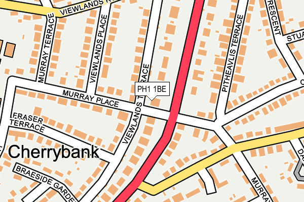 PH1 1BE map - OS OpenMap – Local (Ordnance Survey)
