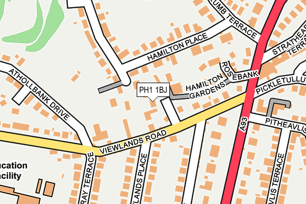PH1 1BJ map - OS OpenMap – Local (Ordnance Survey)