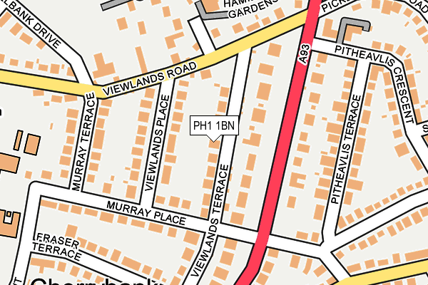 PH1 1BN map - OS OpenMap – Local (Ordnance Survey)