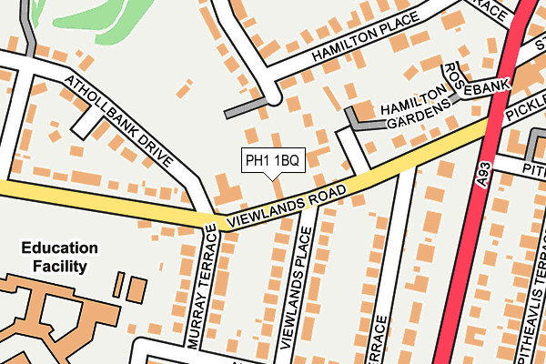 PH1 1BQ map - OS OpenMap – Local (Ordnance Survey)