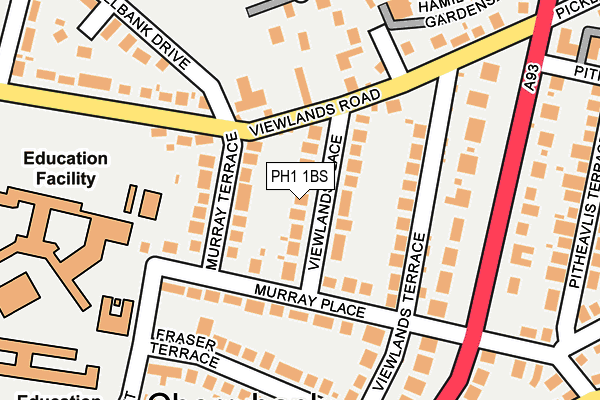 PH1 1BS map - OS OpenMap – Local (Ordnance Survey)