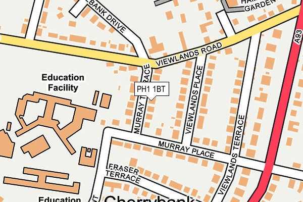 PH1 1BT map - OS OpenMap – Local (Ordnance Survey)