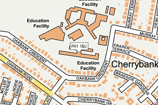 PH1 1BU map - OS OpenMap – Local (Ordnance Survey)