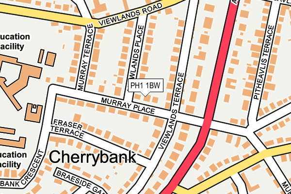 PH1 1BW map - OS OpenMap – Local (Ordnance Survey)