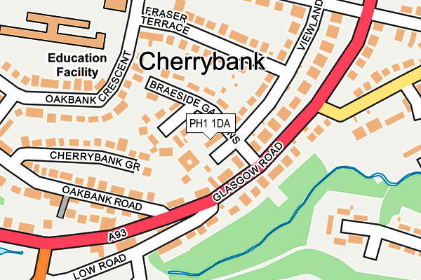 PH1 1DA map - OS OpenMap – Local (Ordnance Survey)