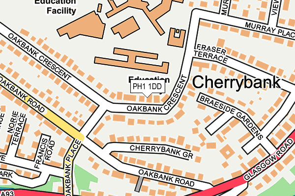 PH1 1DD map - OS OpenMap – Local (Ordnance Survey)