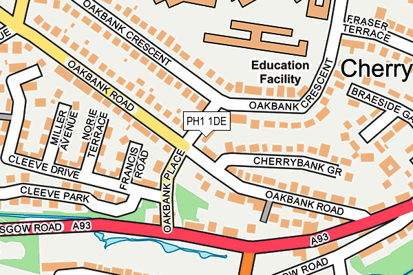 PH1 1DE map - OS OpenMap – Local (Ordnance Survey)