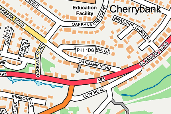 PH1 1DG map - OS OpenMap – Local (Ordnance Survey)