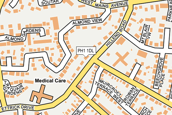 PH1 1DL map - OS OpenMap – Local (Ordnance Survey)