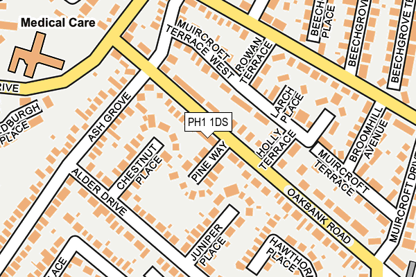 PH1 1DS map - OS OpenMap – Local (Ordnance Survey)