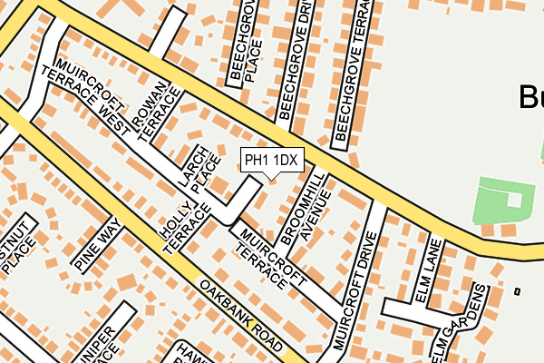 PH1 1DX map - OS OpenMap – Local (Ordnance Survey)