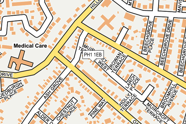 PH1 1EB map - OS OpenMap – Local (Ordnance Survey)